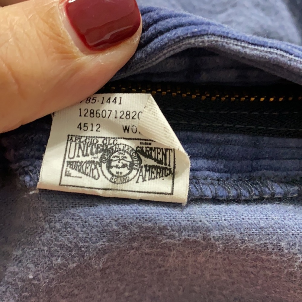 Vintage 90s Corduroy Highwaisted Blue L.L. Bean MIDI Skirt - Picture 12 of 14